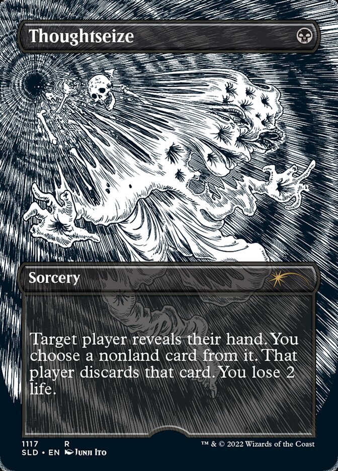 Thoughtseize (Borderless Etched Foil) [Secret Lair Drop Series] | Card Citadel