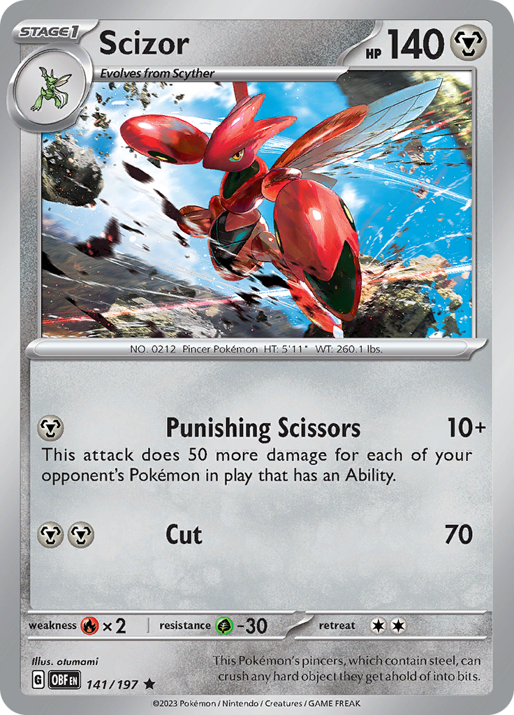 Scizor (141/197) [Scarlet & Violet: Obsidian Flames] | Card Citadel
