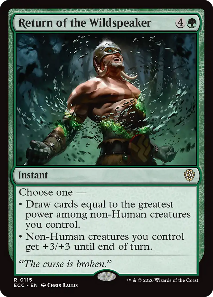 Return of the Wildspeaker [Lorwyn Eclipsed Commander] | Card Citadel