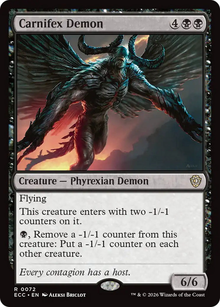 Carnifex Demon [Lorwyn Eclipsed Commander] | Card Citadel