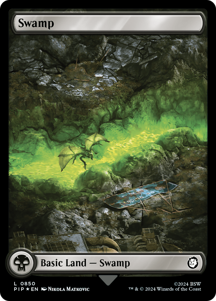 Swamp (0850) (Surge Foil) [Fallout] | Card Citadel