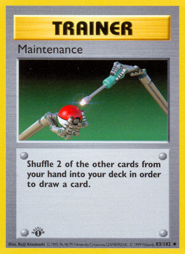 Maintenance (83/102) (Shadowless) [Base Set 1st Edition] | Card Citadel