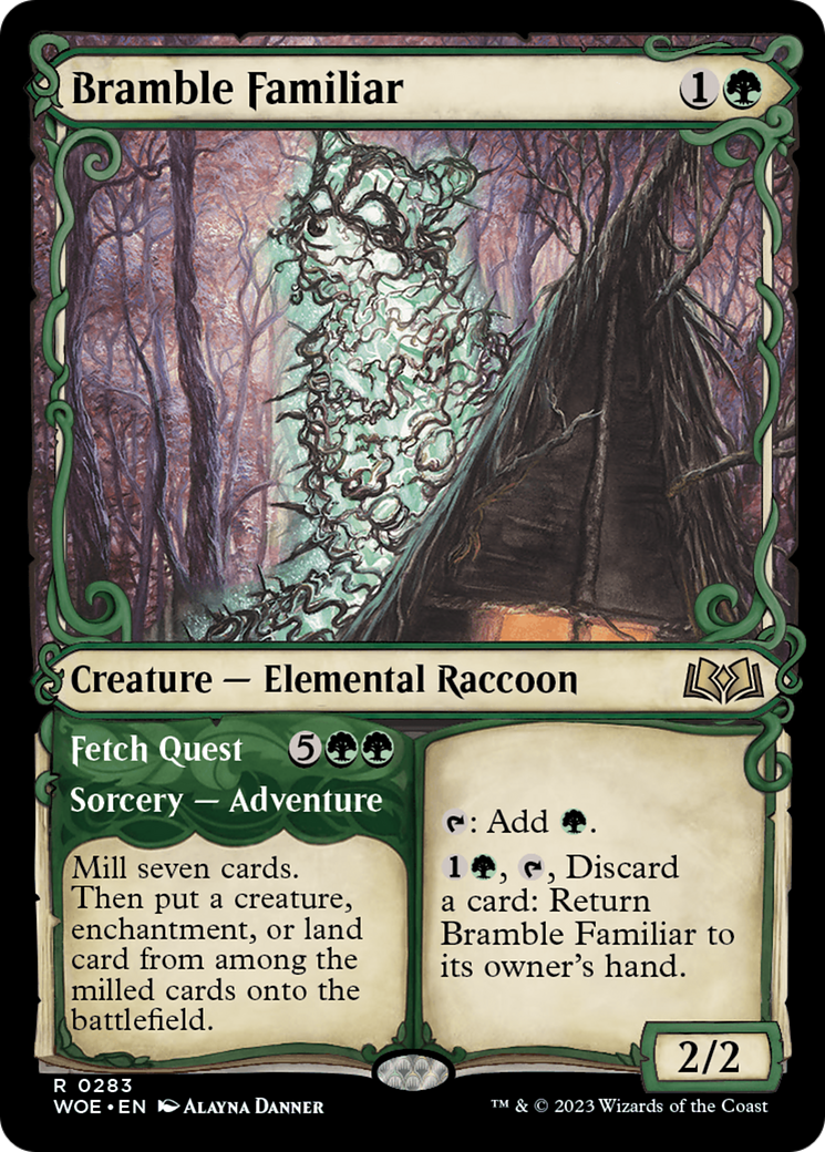 Bramble Familiar // Fetch Quest (Showcase) [Wilds of Eldraine] | Card Citadel