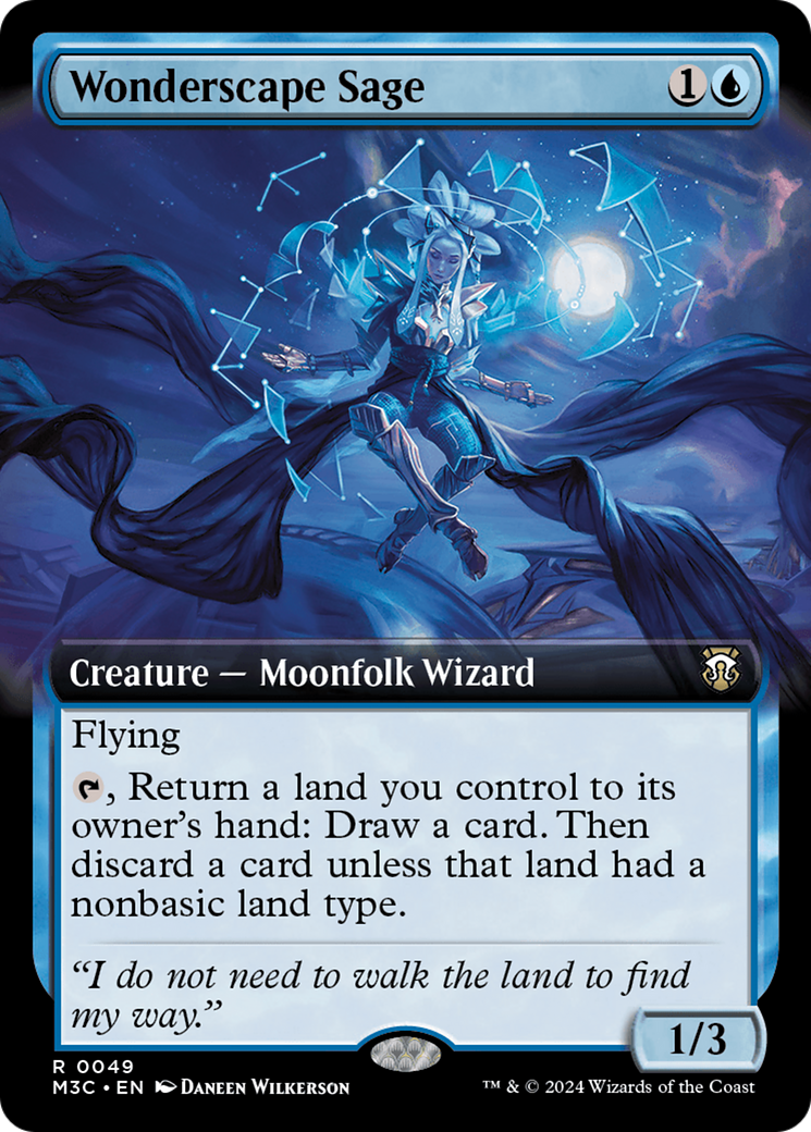 Wonderscape Sage (Extended Art) [Modern Horizons 3 Commander] | Card Citadel