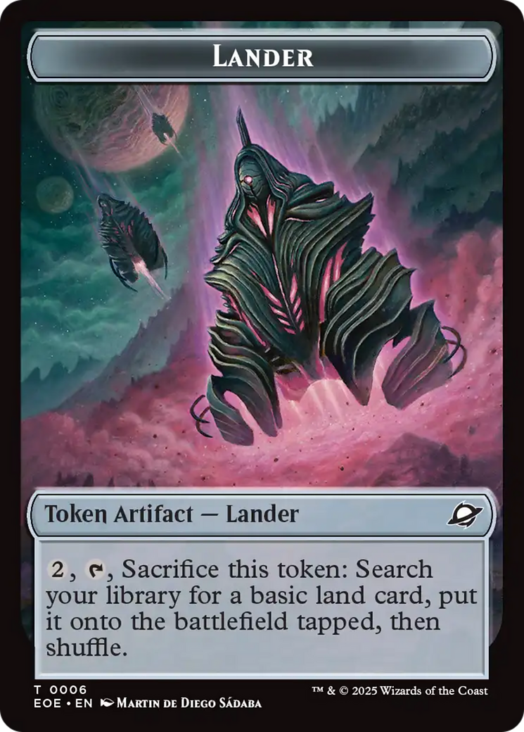 Beast (0006) // Lander Double-Sided Token [Edge of Eternities Tokens] | Card Citadel