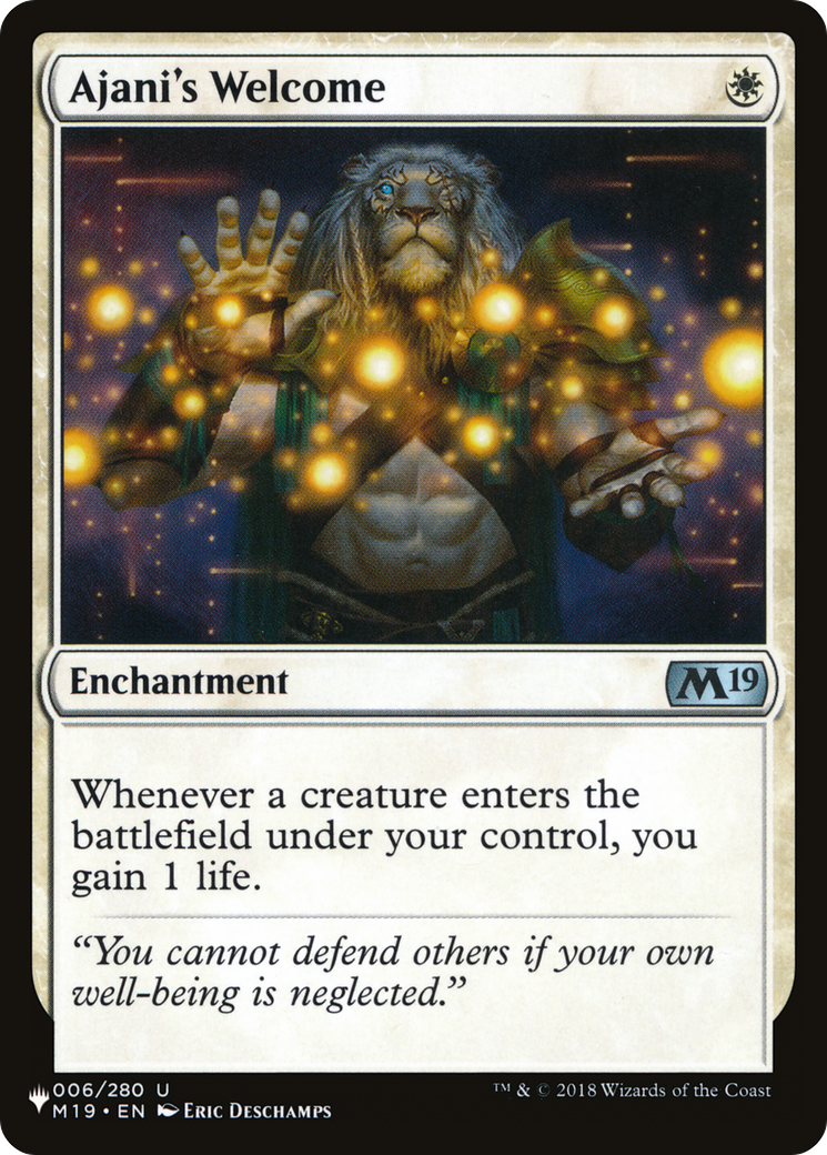 Ajani's Welcome [The List Reprints] | Card Citadel