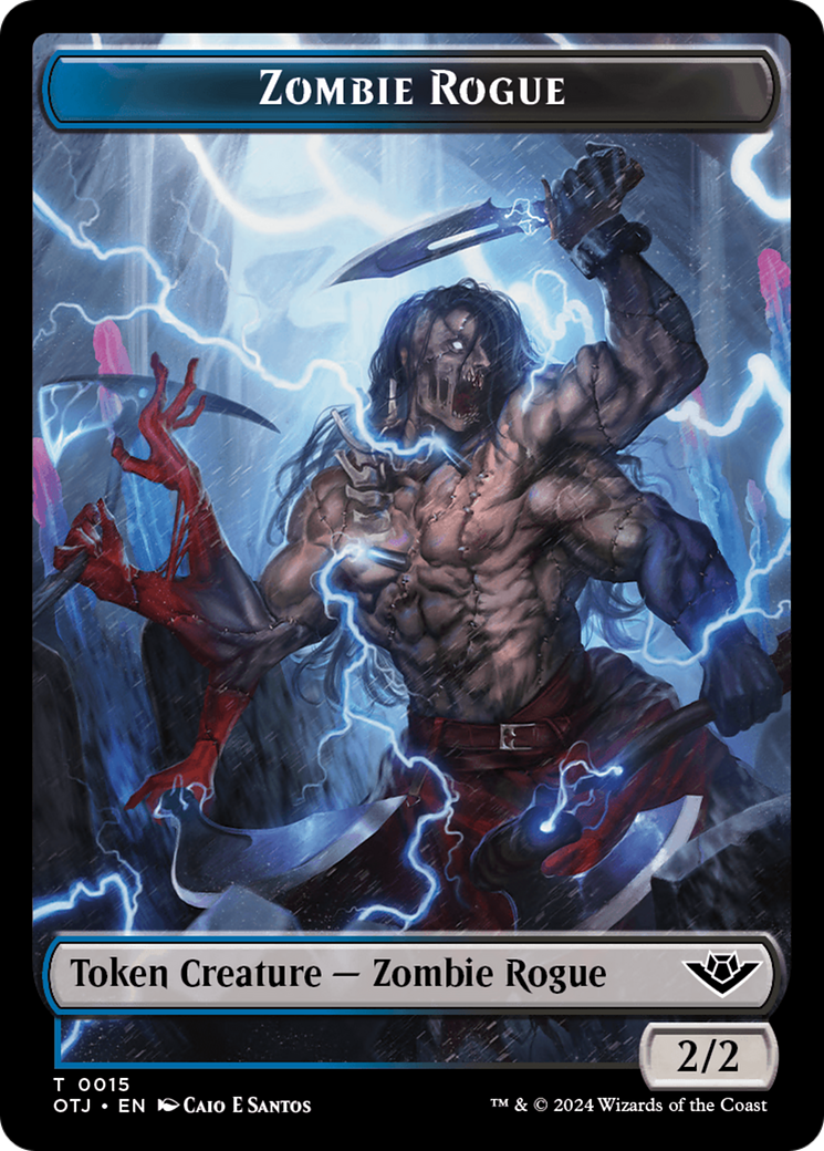 Zombie Rogue Token [Outlaws of Thunder Junction Tokens] | Card Citadel