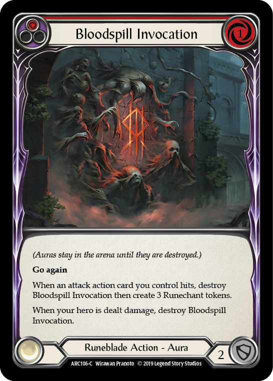 Bloodspill Invocation (Red) [ARC106-C] (Arcane Rising)  1st Edition Rainbow Foil | Card Citadel