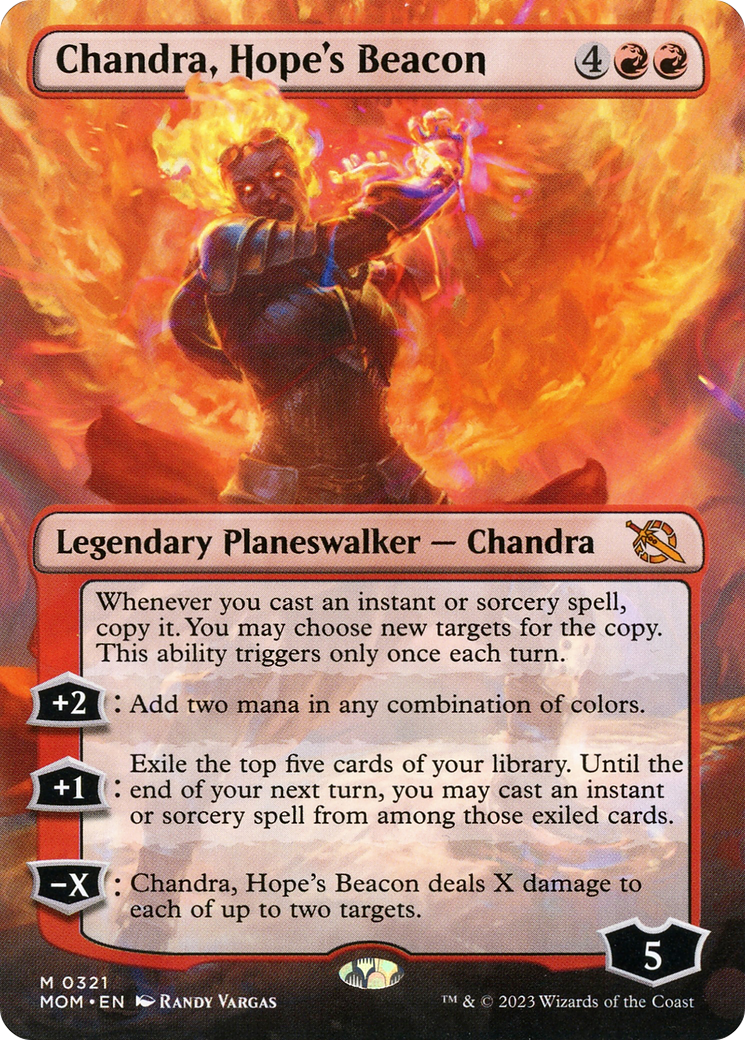 Chandra, Hope's Beacon (Borderless Alternate Art) [March of the Machine] | Card Citadel