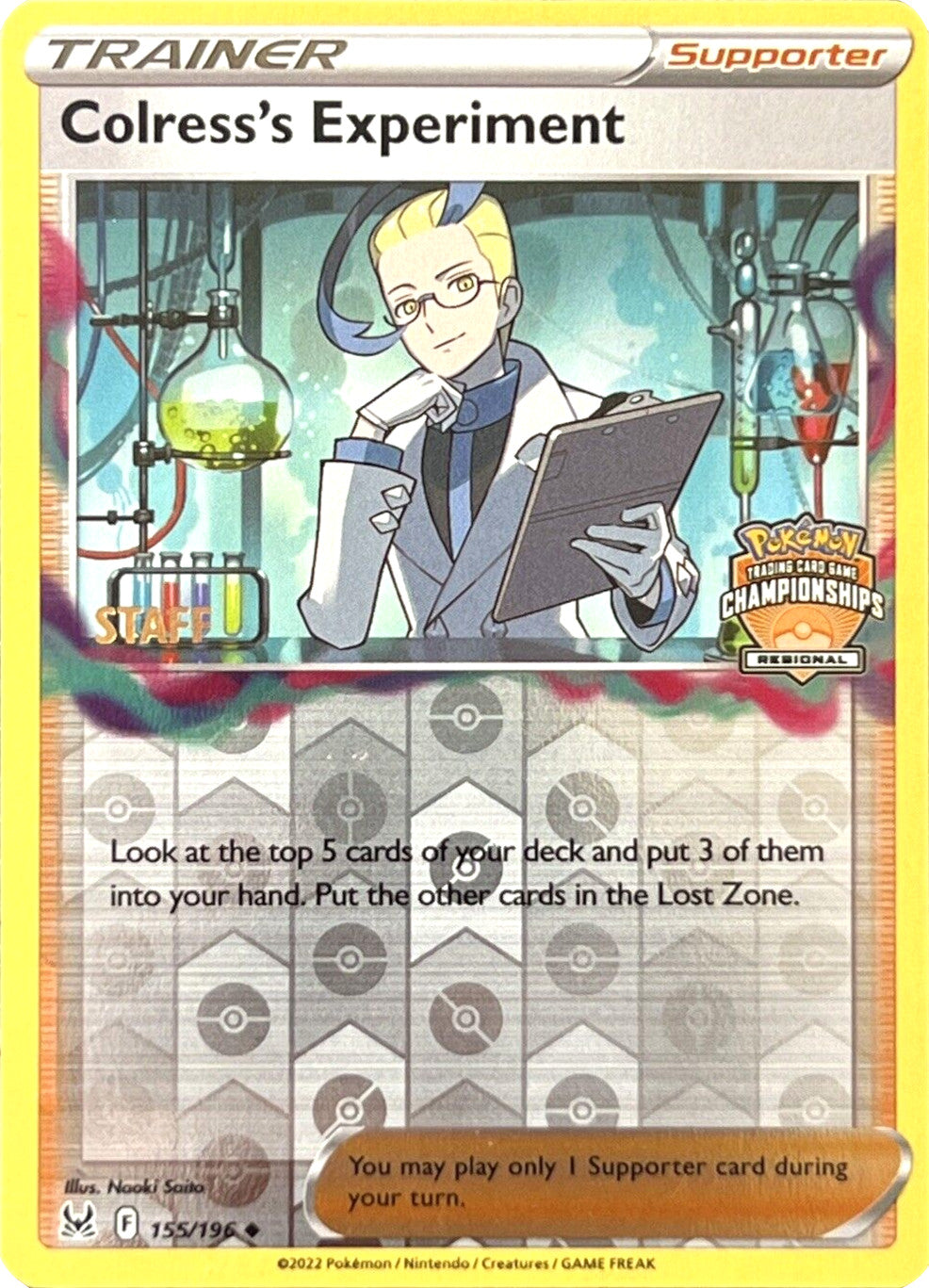 Colress's Experiment (Regional Championships) (Staff) [Sword & Shield: Lost Origin] | Card Citadel