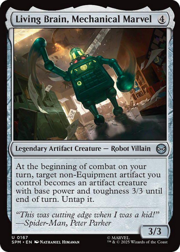 Living Brain, Mechanical Marvel [Marvel's Spider-Man] | Card Citadel