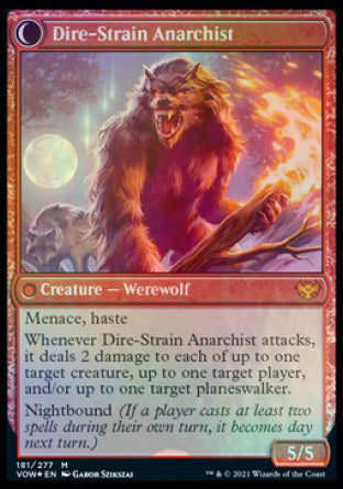 Volatile Arsonist // Dire-Strain Anarchist [Innistrad: Crimson Vow Prerelease Promos] | Card Citadel