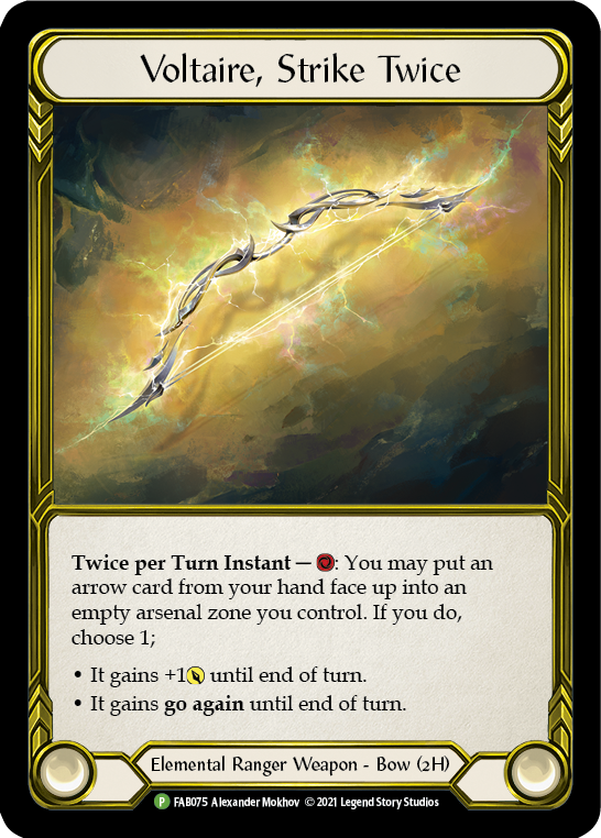 Voltaire, Strike Twice (Golden) [FAB075] (Promo)  Cold Foil | Card Citadel