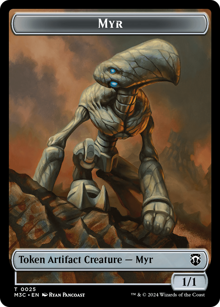 Construct (Ripple Foil) // Myr Double-Sided Token [Modern Horizons 3 Commander Tokens] | Card Citadel