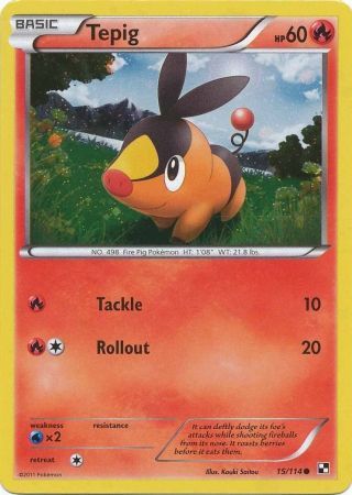 Tepig (15/114) (Cosmos Holo) [Black & White: Base Set] | Card Citadel