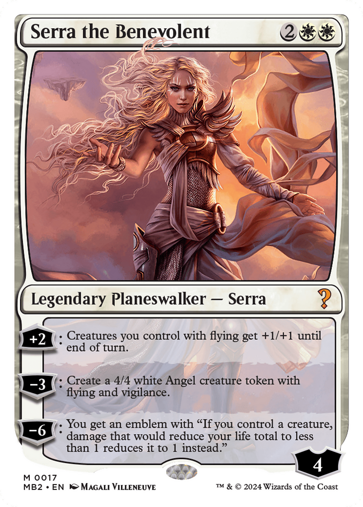 Serra the Benevolent (White Border) [Mystery Booster 2] | Card Citadel