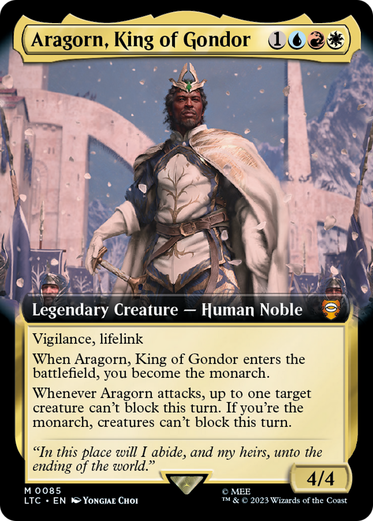 Aragorn, King of Gondor (Extended Art) [The Lord of the Rings: Tales of Middle-Earth Commander] | Card Citadel