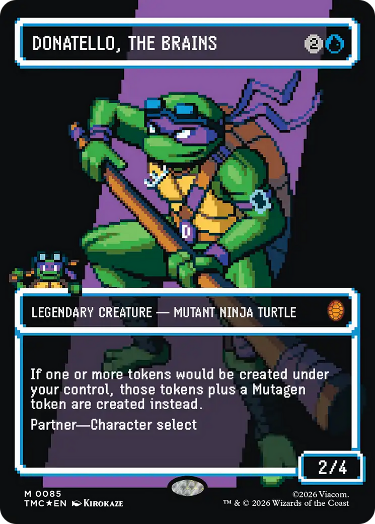 Donatello, the Brains (0085) (Borderless) (Surge Foil) [Teenage Mutant Ninja Turtles Commander] | Card Citadel