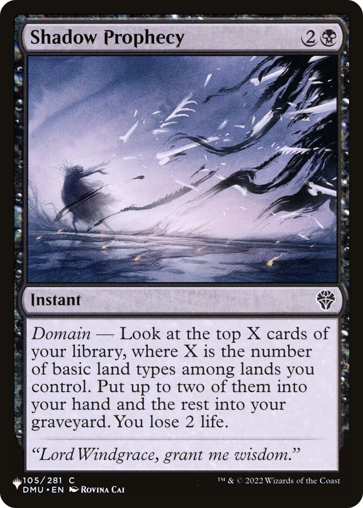 Shadow Prophecy [The List Reprints] | Card Citadel