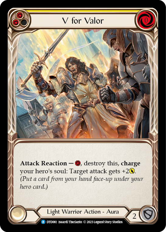 V for Valor (Yellow) [DTD061] (Dusk Till Dawn) | Card Citadel