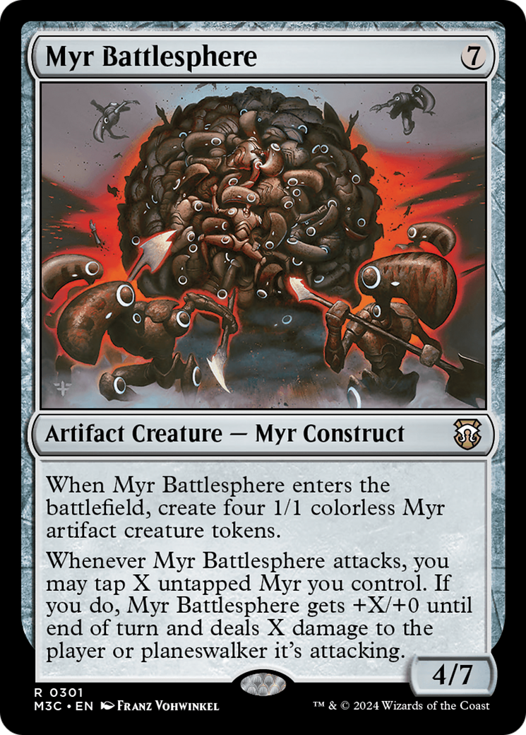 Myr Battlesphere (Ripple Foil) [Modern Horizons 3 Commander] | Card Citadel