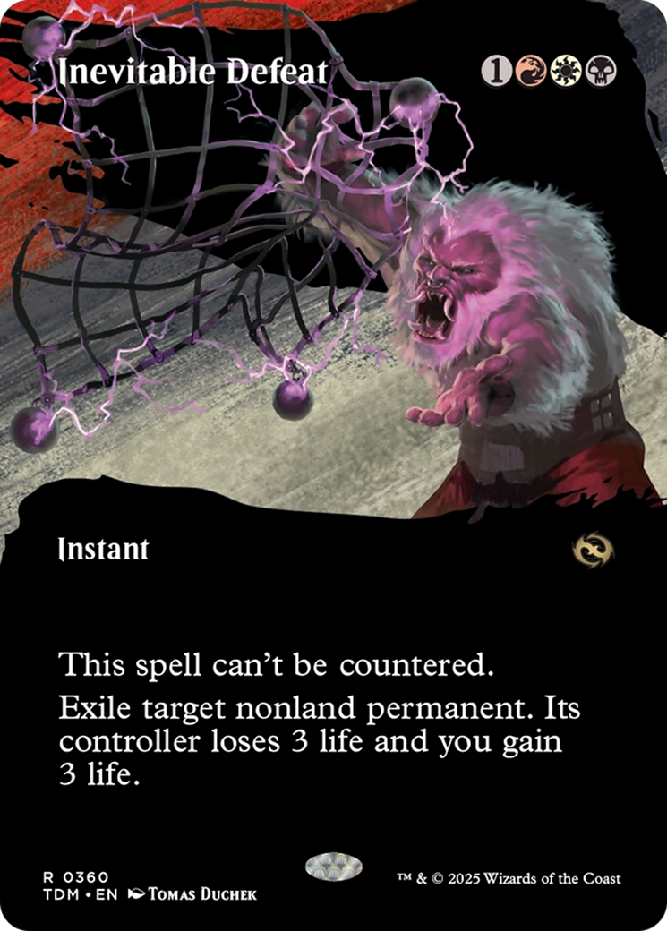 Inevitable Defeat (Borderless) [Tarkir: Dragonstorm] | Card Citadel