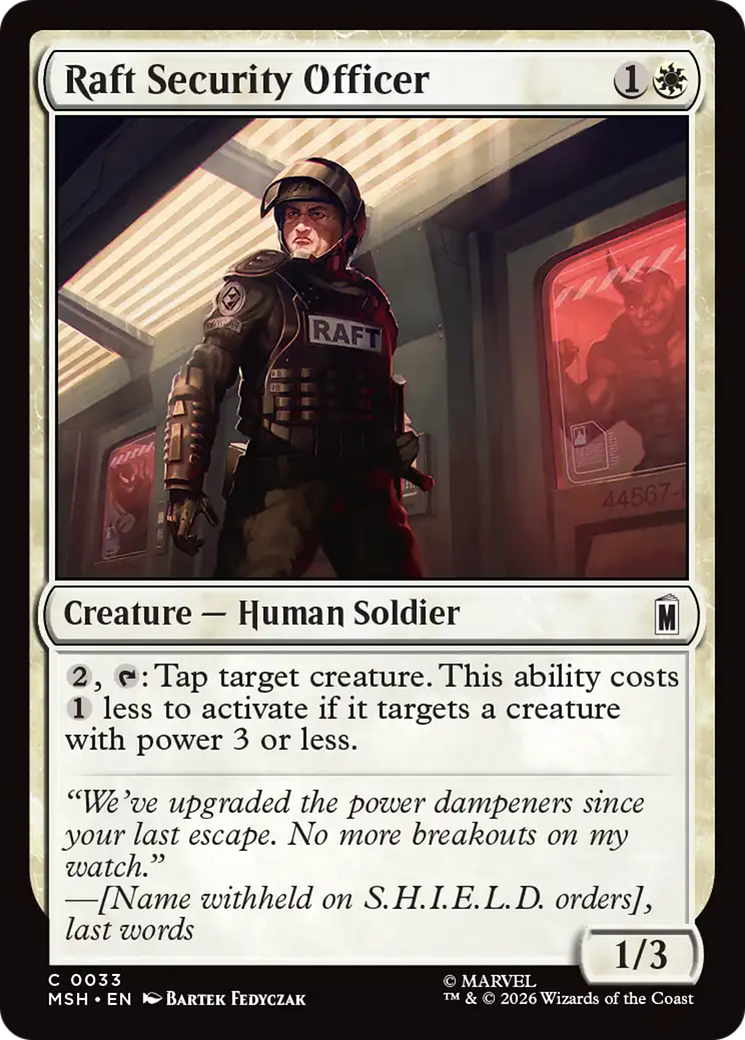 Raft Security Officer [Marvel Super Heroes] | Card Citadel