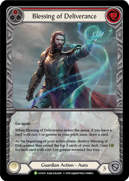 Blessing of Deliverance (Red) [LGS023] (Promo)  Rainbow Foil | Card Citadel