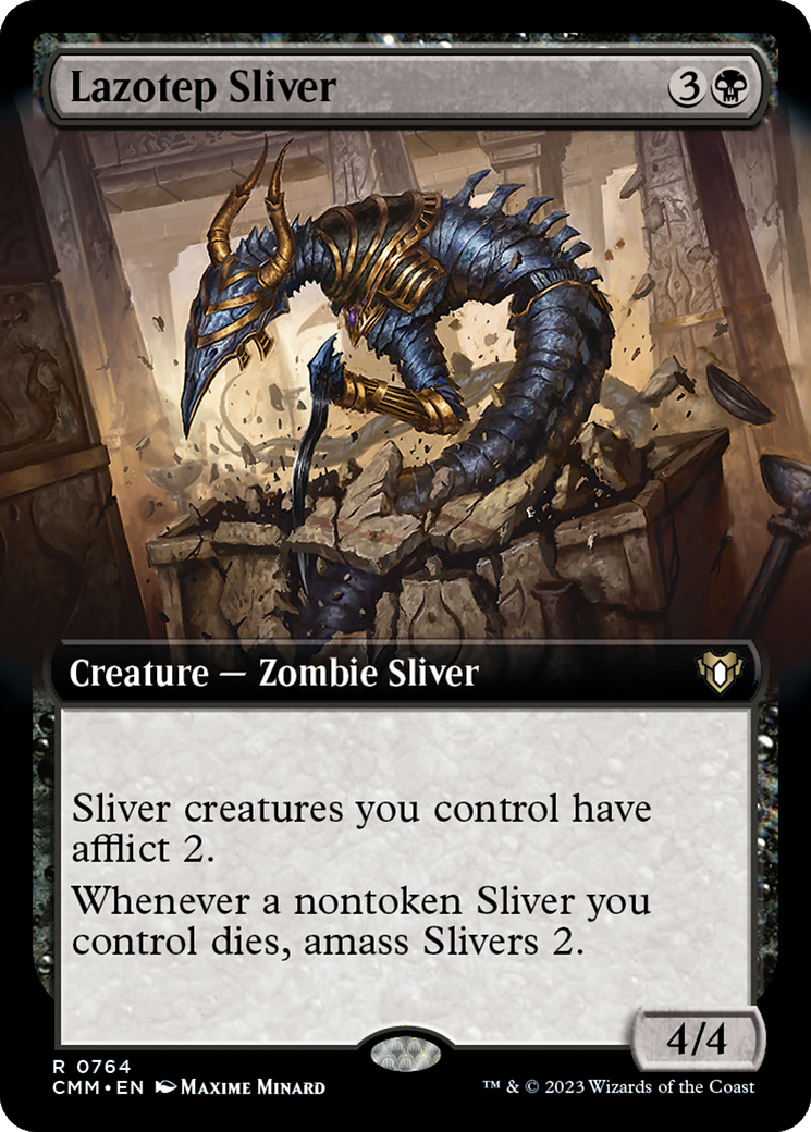 Lazotep Sliver (Extended Art) [Commander Masters] | Card Citadel