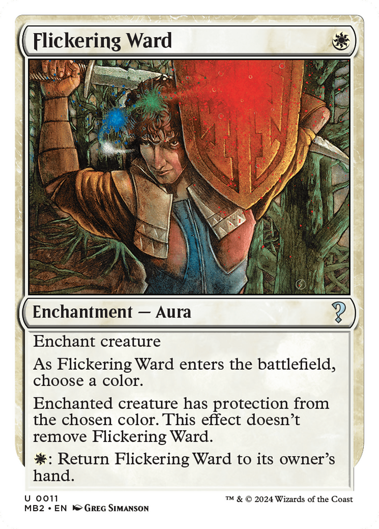 Flickering Ward (White Border) [Mystery Booster 2] | Card Citadel