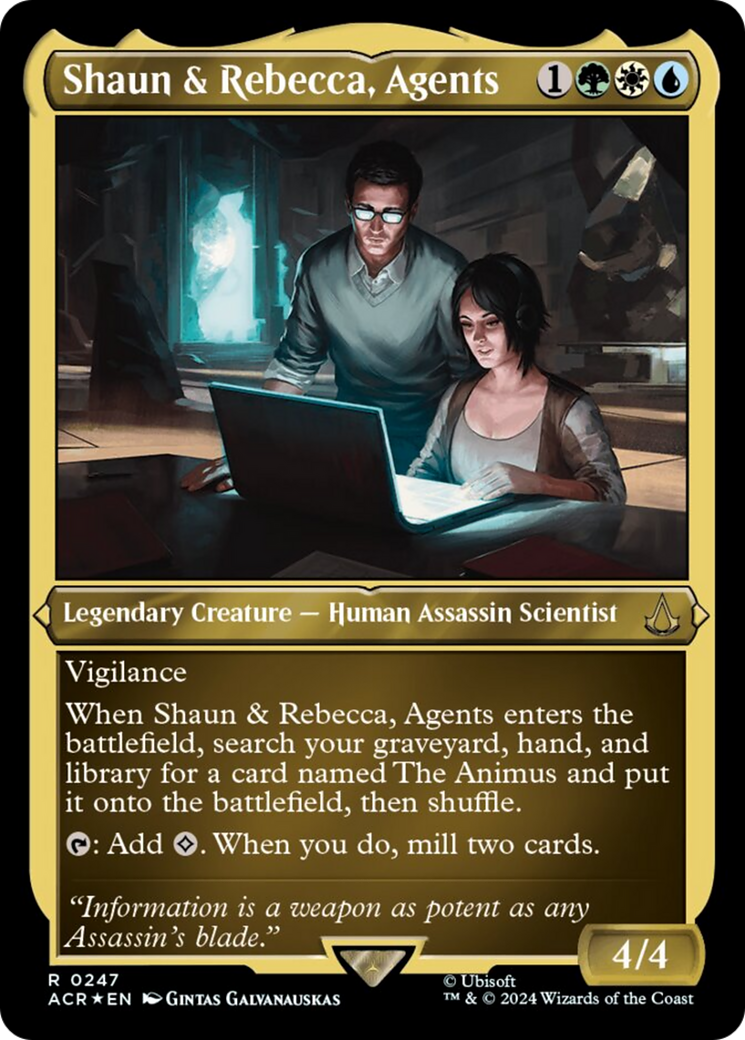 Shaun & Rebecca, Agents (Foil Etched) [Assassin's Creed] | Card Citadel