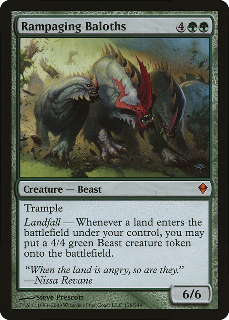 Rampaging Baloths (Zendikar) (Oversized) [Oversize Cards] | Card Citadel