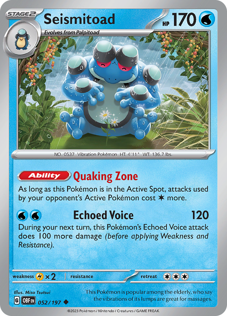 Seismitoad (052/197) [Scarlet & Violet: Obsidian Flames] | Card Citadel