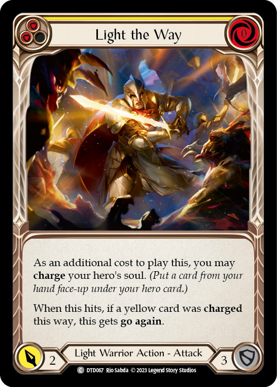 Light the Way (Yellow) [DTD067] (Dusk Till Dawn)  Rainbow Foil | Card Citadel