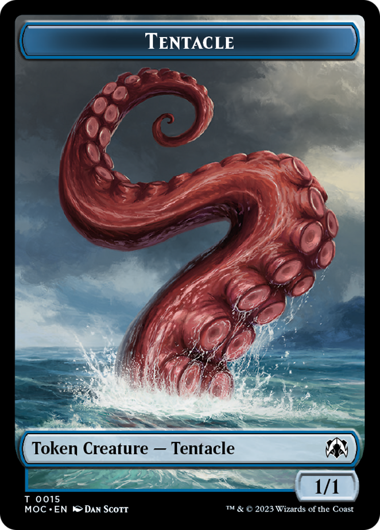 Tentacle // Human (26) Double-Sided Token [March of the Machine Commander Tokens] | Card Citadel