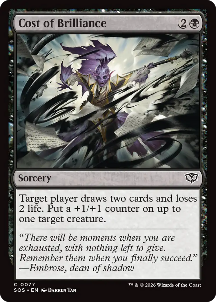 Cost of Brilliance [Secrets of Strixhaven] | Card Citadel