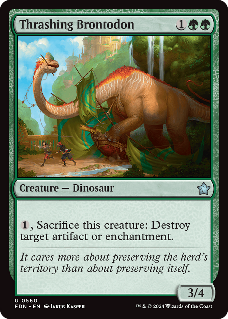 Thrashing Brontodon [Foundations] | Card Citadel