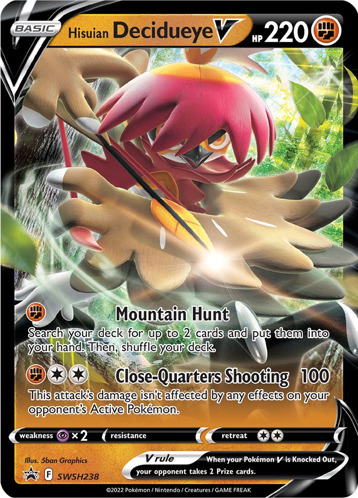 Hisuian Decidueye V (SWSH238) [Sword & Shield: Black Star Promos] | Card Citadel