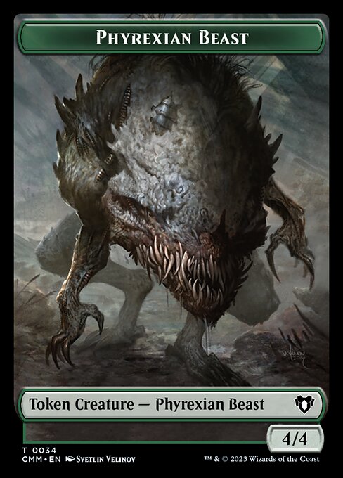 Treasure // Phyrexian Beast Double-Sided Token [Commander Masters Tokens] | Card Citadel