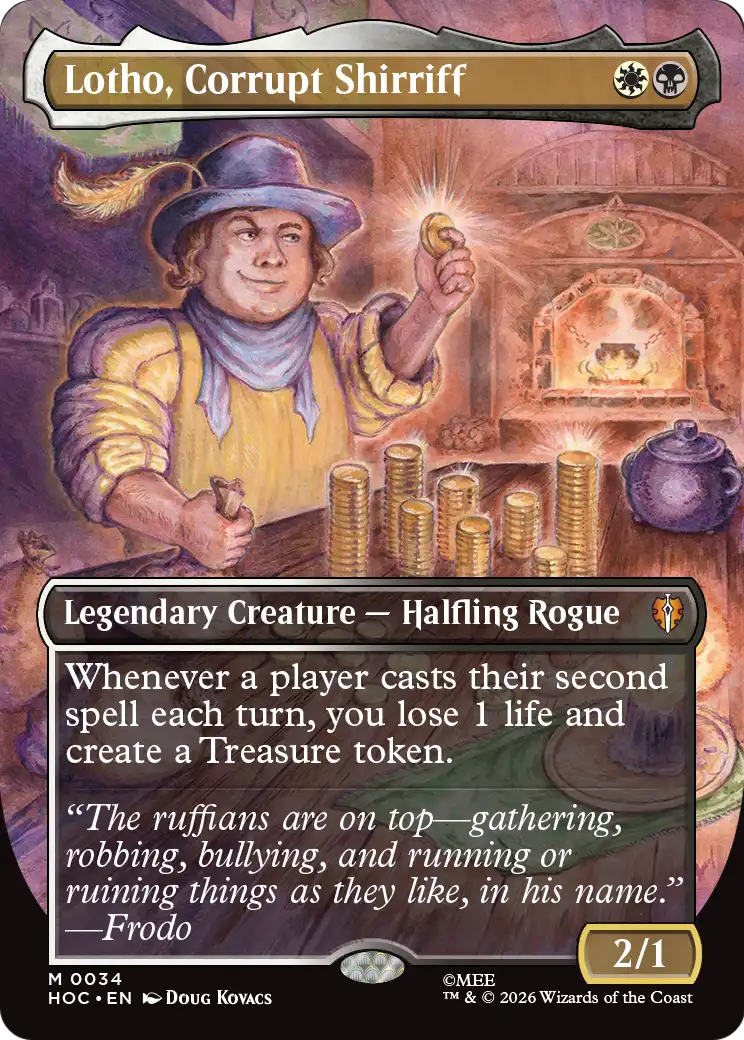 Lotho, Corrupt Shirriff (Borderless) [The Hobbit: Eternal-Legal] | Card Citadel