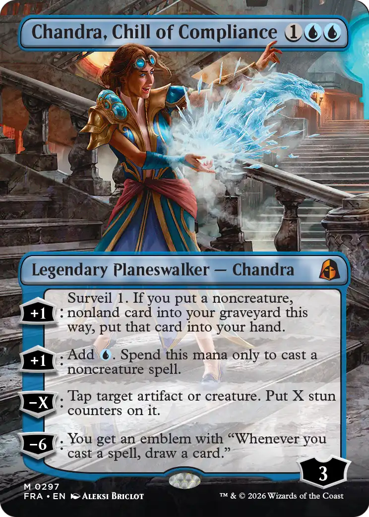 Chandra, Chill of Compliance (Borderless) [Reality Fracture] | Card Citadel