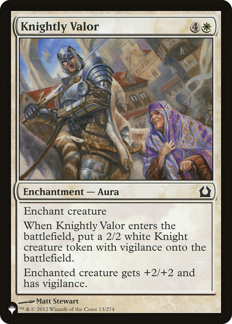 Knightly Valor [The List Reprints] | Card Citadel