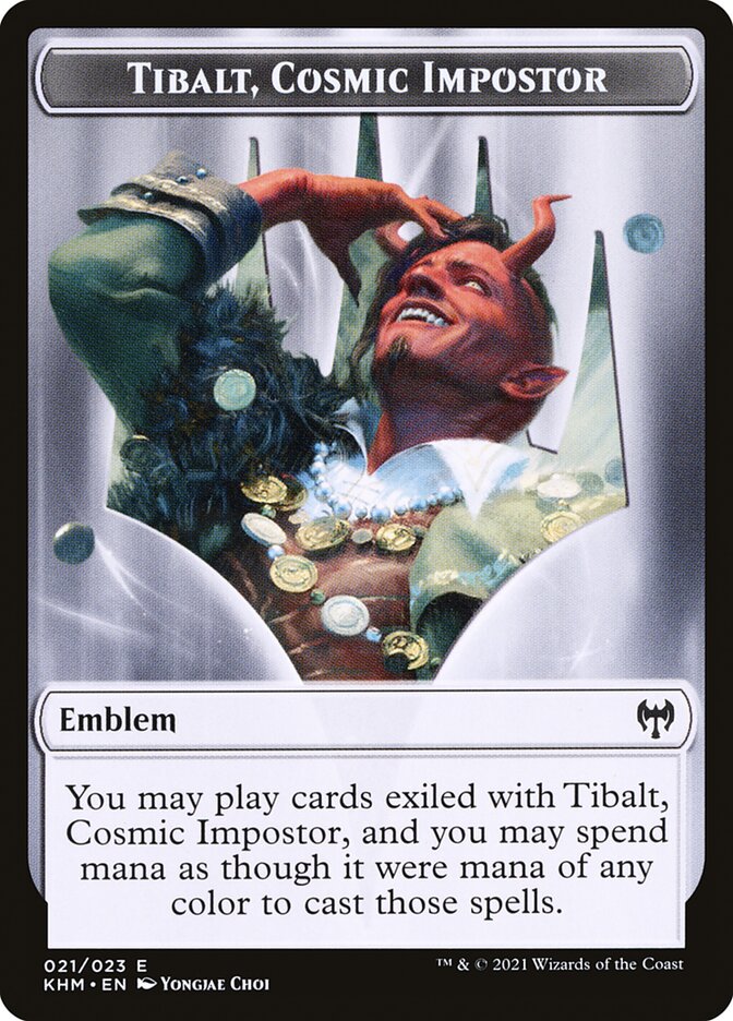 Treasure // Tibalt, Cosmic Impostor Emblem Double-Sided Token [Kaldheim Tokens] | Card Citadel