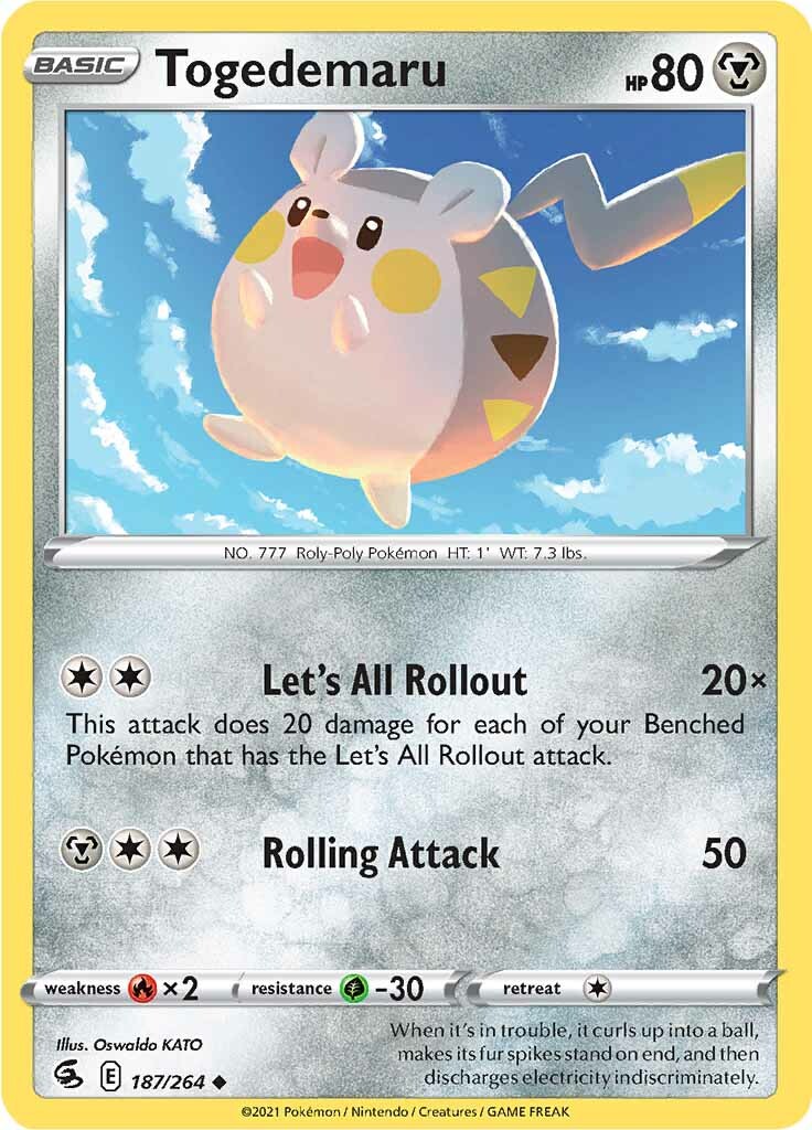 Togedemaru (187/264) [Sword & Shield: Fusion Strike] | Card Citadel