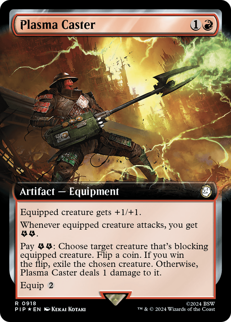 Plasma Caster (Extended Art) (Surge Foil) [Fallout] | Card Citadel