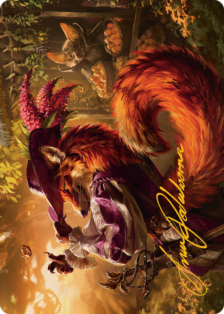 Mr. Foxglove Art Card (Gold-Stamped Signature) [Bloomburrow Art Series] | Card Citadel