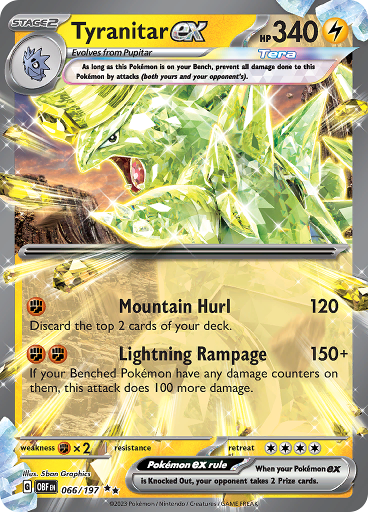 Tyranitar ex (066/197) [Scarlet & Violet: Obsidian Flames] | Card Citadel