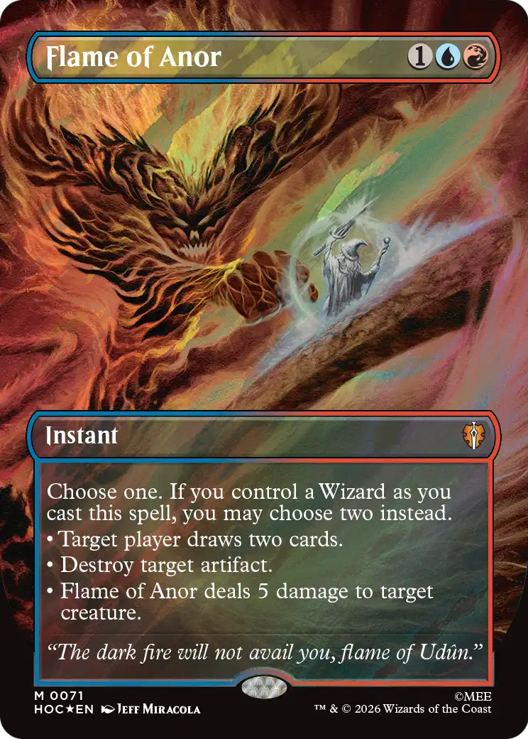 Flame of Anor (Borderless) (Surge Foil) [The Hobbit: Eternal-Legal] | Card Citadel