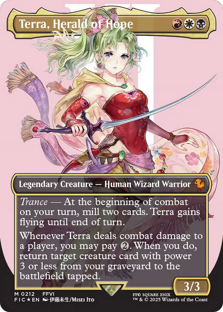 Terra, Herald of Hope (Borderless) (Surge Foil) [FINAL FANTASY Commander] | Card Citadel