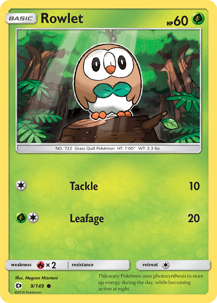 Rowlet (9/149) [Sun & Moon: Base Set] | Card Citadel